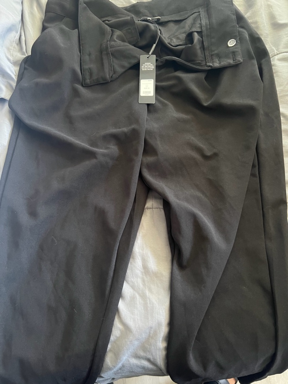 Fashion Nova Women's Black High-Waist Trousers